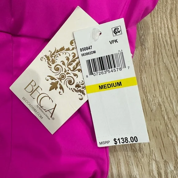 🆕 BECCA® by Rebecca Virtue Color Code V Wire One Piece Swimsuit - Picture 6 of 7